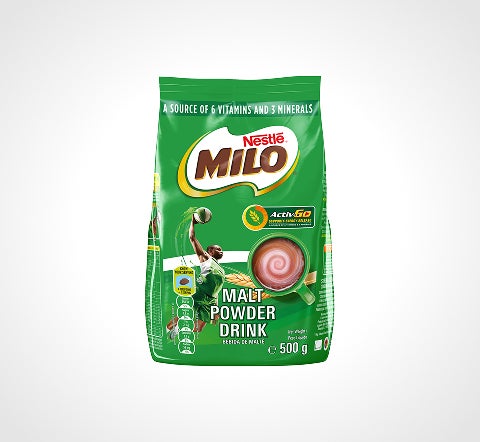 MILO® MALT ENERGY DRINK POWDER 500g POUCH